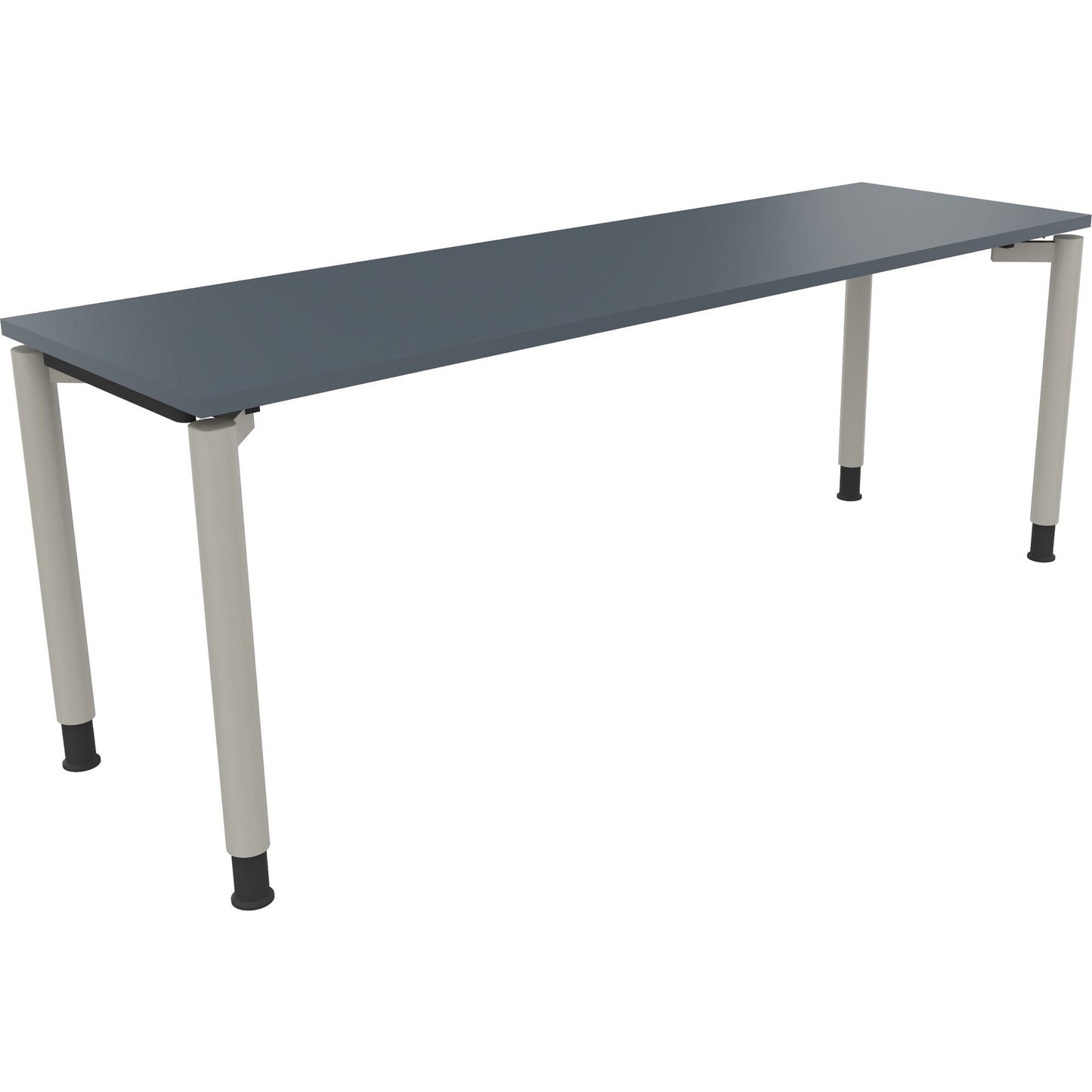Schreibtisch all in one Maße: 2.000 x 680-820 x 600 mm (B x H x T) Holz lavagrau