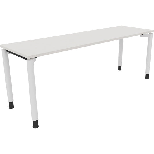 Schreibtisch all in one Maße: 2.000 x 680-820 x 600 mm (B x H x T) Holz diamant weiß