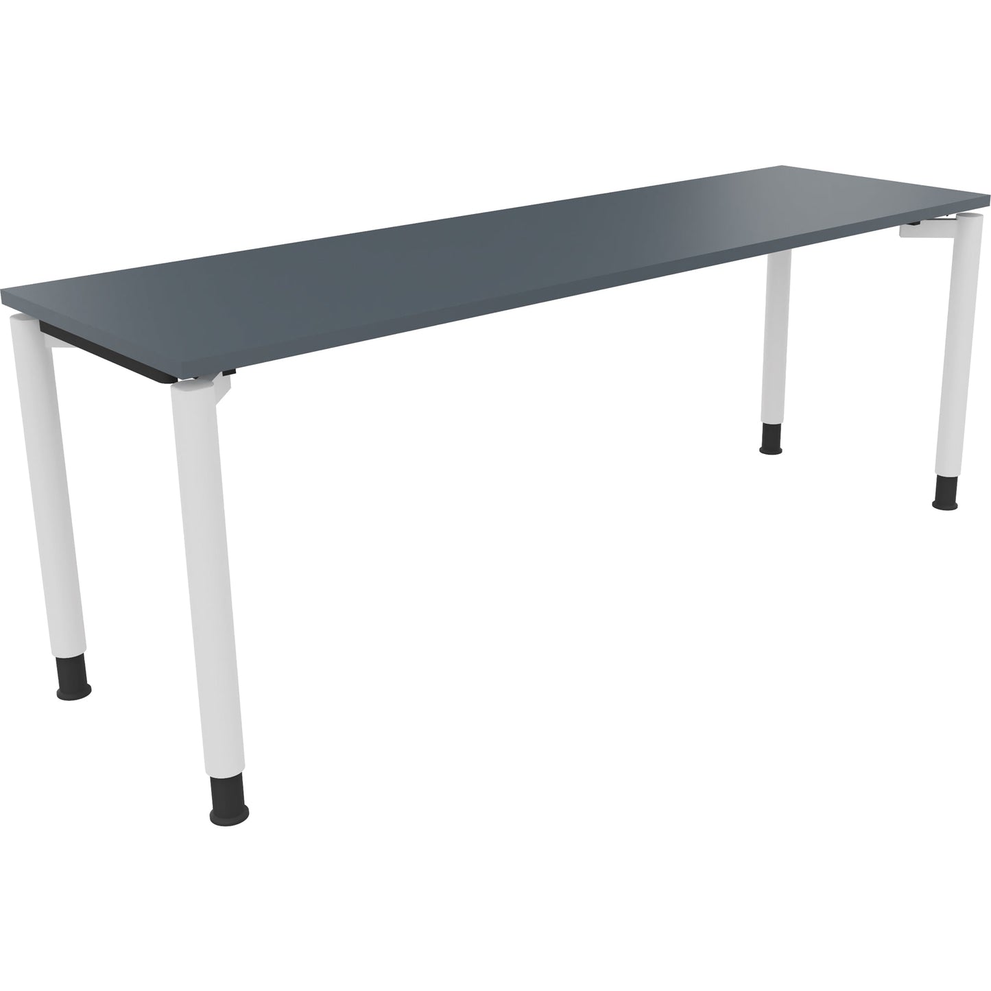 Schreibtisch all in one Maße: 2.000 x 680-820 x 600 mm (B x H x T) Holz lavagrau