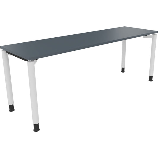Schreibtisch all in one Maße: 2.000 x 680-820 x 600 mm (B x H x T) Holz lavagrau