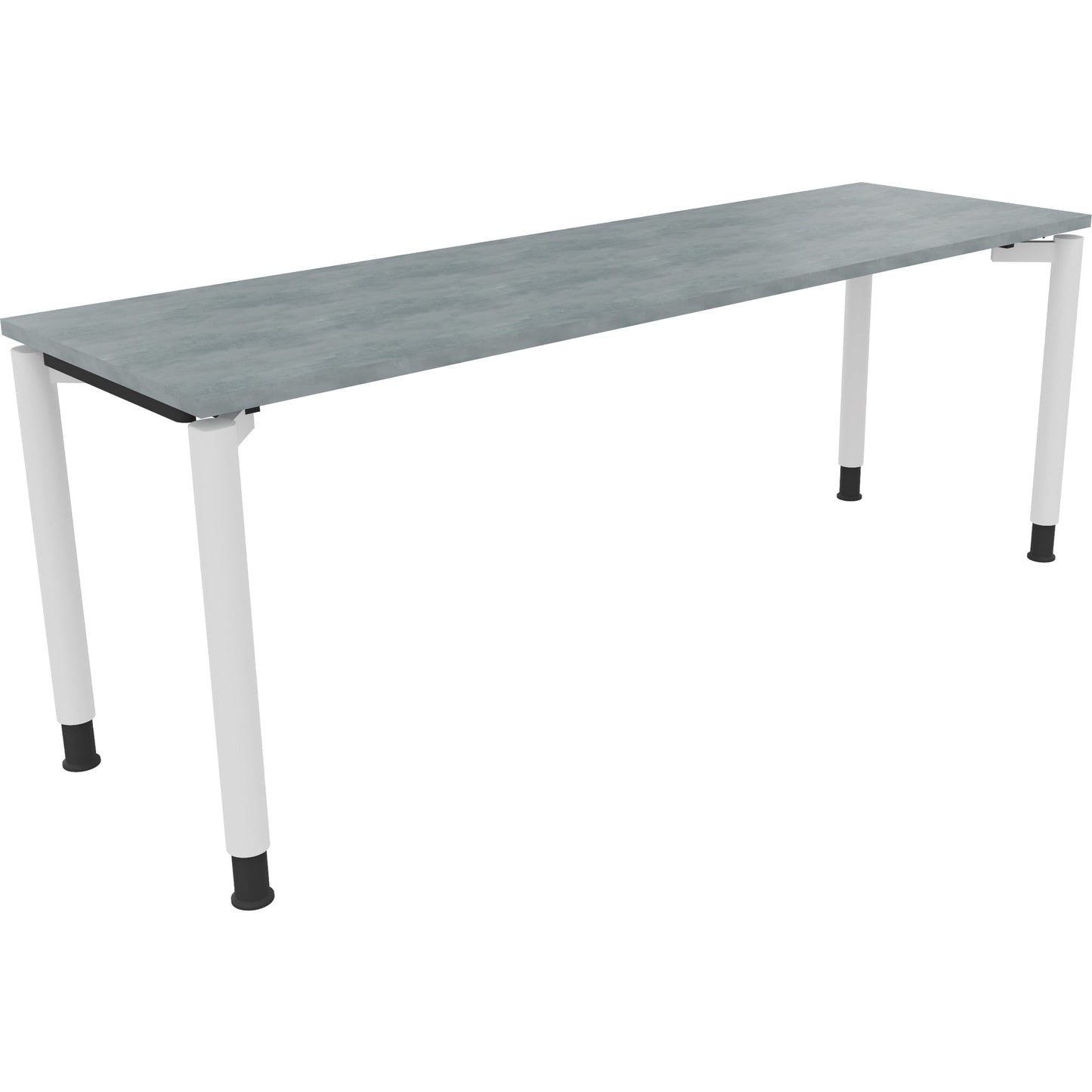 Schreibtisch all in one Maße: 2.000 x 680-820 x 600 mm (B x H x T) Holz beton hell
