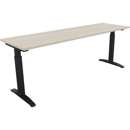 Schreibtisch all in one Maße: 2.000 x 650-850 x 600 mm (B x H x T) Holz akazie hell