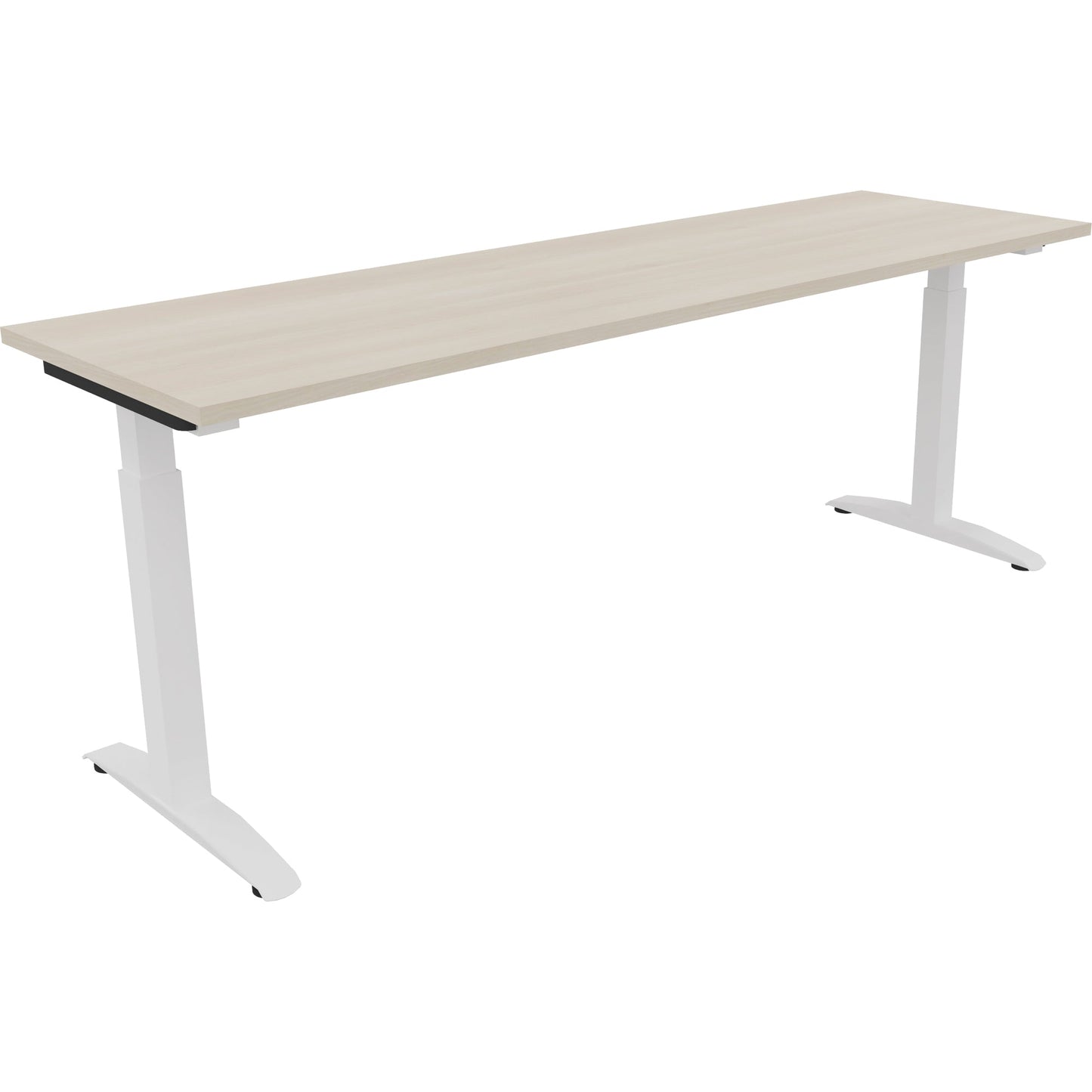 Schreibtisch all in one Maße: 2.000 x 650-850 x 600 mm (B x H x T) Holz akazie hell