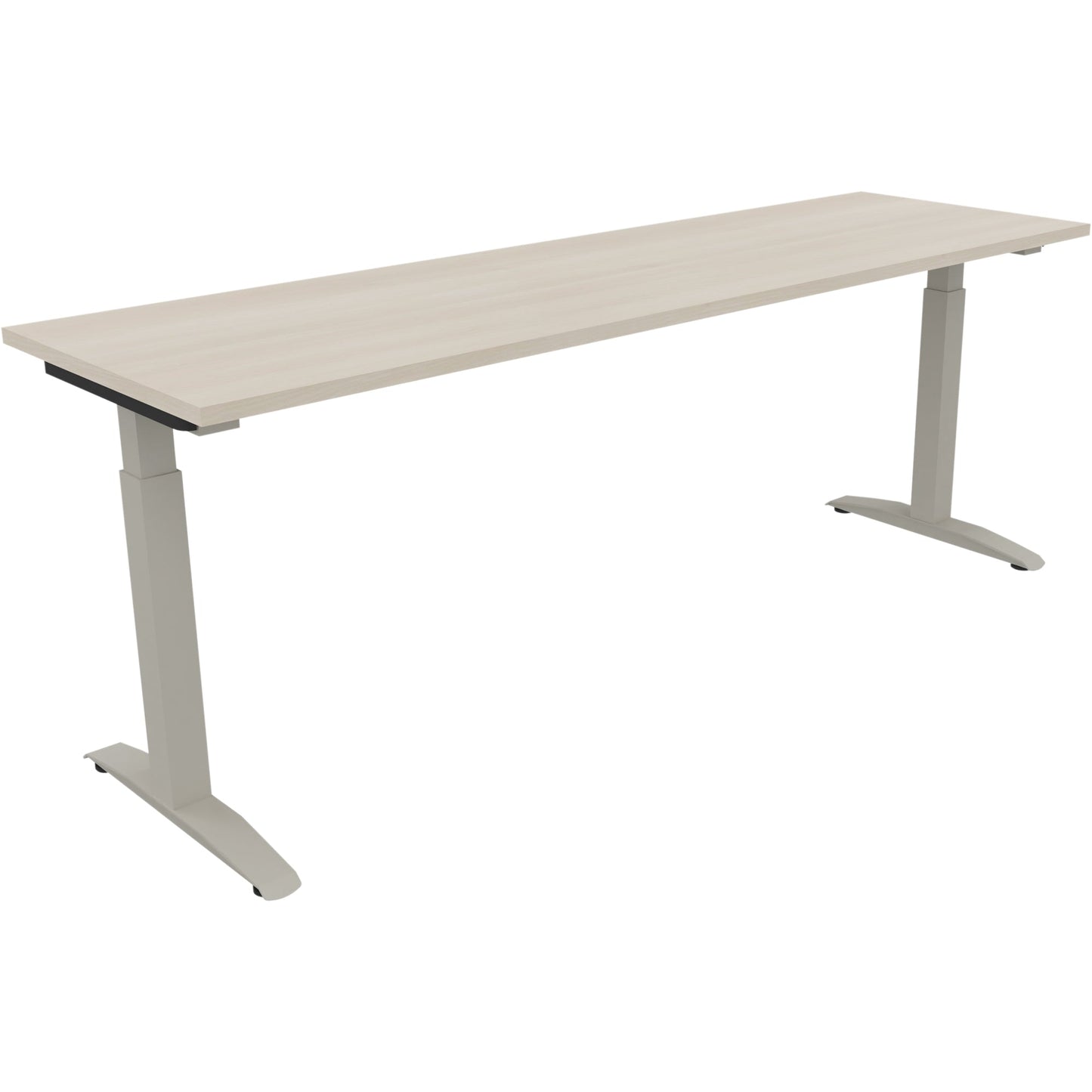 Schreibtisch all in one Maße: 2.000 x 650-850 x 600 mm (B x H x T) Holz akazie hell