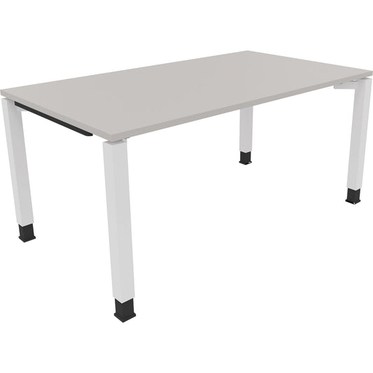 Schreibtisch all in one Maße: 1.600 x 680-820 x 900 mm (B x H x T) Holz lichtgrau