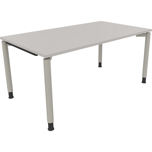 Schreibtisch all in one Maße: 1.600 x 680-820 x 900 mm (B x H x T) Holz lichtgrau
