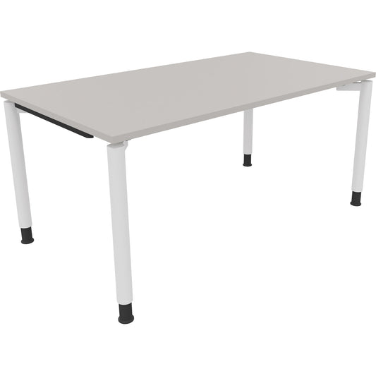 Schreibtisch all in one Maße: 1.600 x 680-820 x 900 mm (B x H x T) Holz lichtgrau