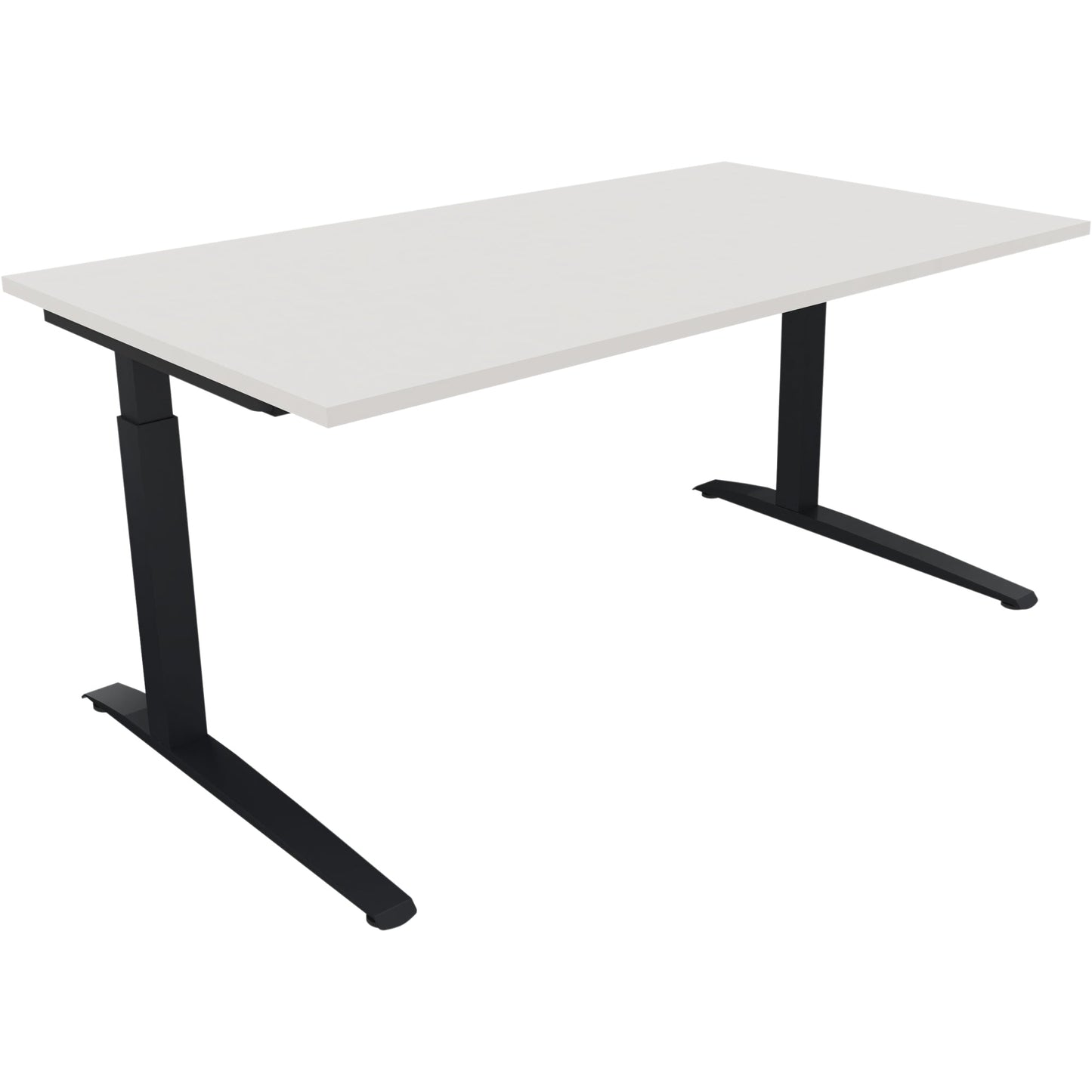 Schreibtisch all in one Maße: 1.600 x 650-850 x 900 mm (B x H x T) Holz diamant weiß