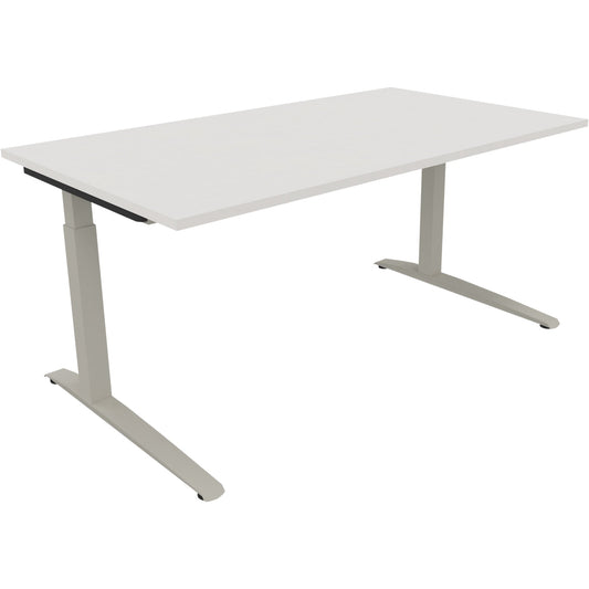 Schreibtisch all in one Maße: 1.600 x 650-850 x 900 mm (B x H x T) Holz diamant weiß