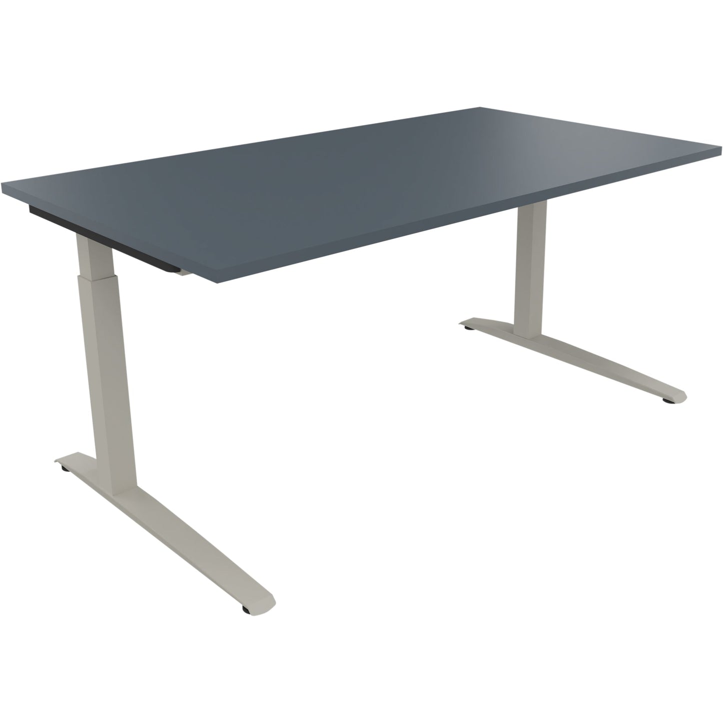 Schreibtisch all in one Maße: 1.600 x 650-850 x 900 mm (B x H x T) Holz lavagrau