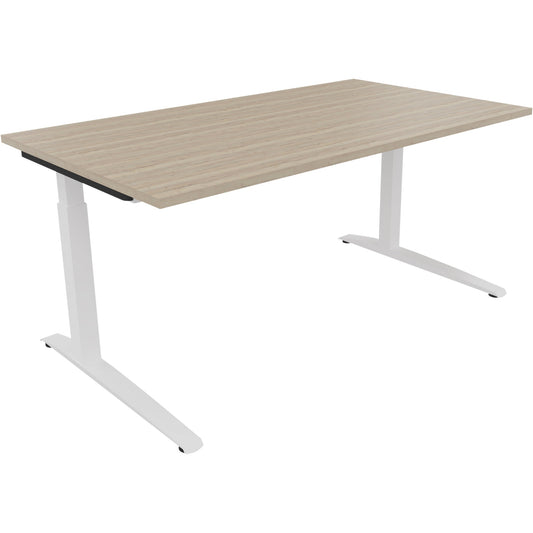 Schreibtisch all in one Maße: 1.600 x 650-850 x 900 mm (B x H x T) Holz eiche natur