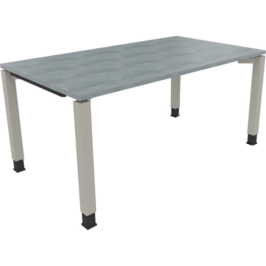 Schreibtisch all in one Maße: 1.600 x 680-820 x 900 mm (B x H x T) Holz beton hell