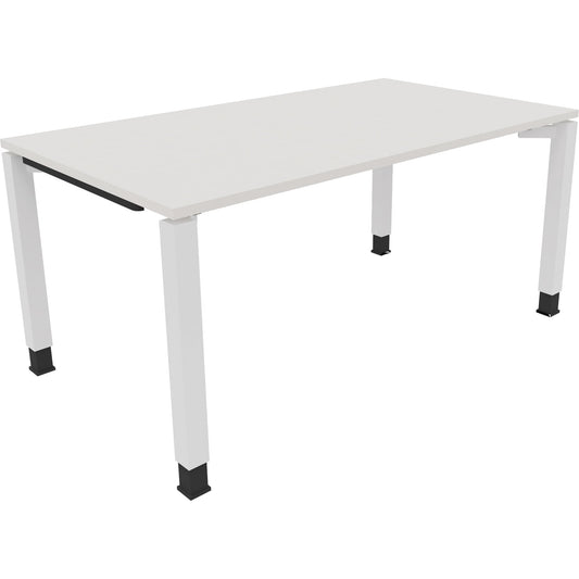 Schreibtisch all in one Maße: 1.600 x 680-820 x 900 mm (B x H x T) Holz diamant weiß