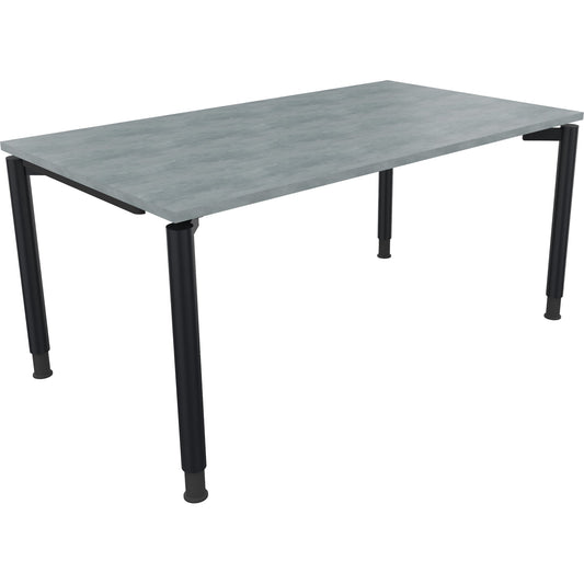 Schreibtisch all in one Maße: 1.600 x 680-820 x 900 mm (B x H x T) Holz beton hell