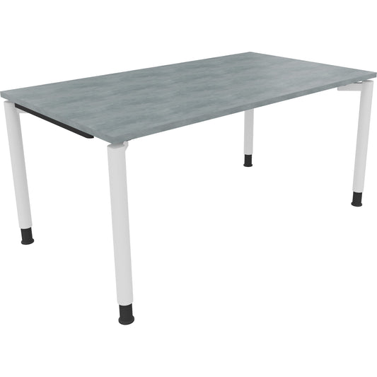 Schreibtisch all in one Maße: 1.600 x 680-820 x 900 mm (B x H x T) Holz beton hell