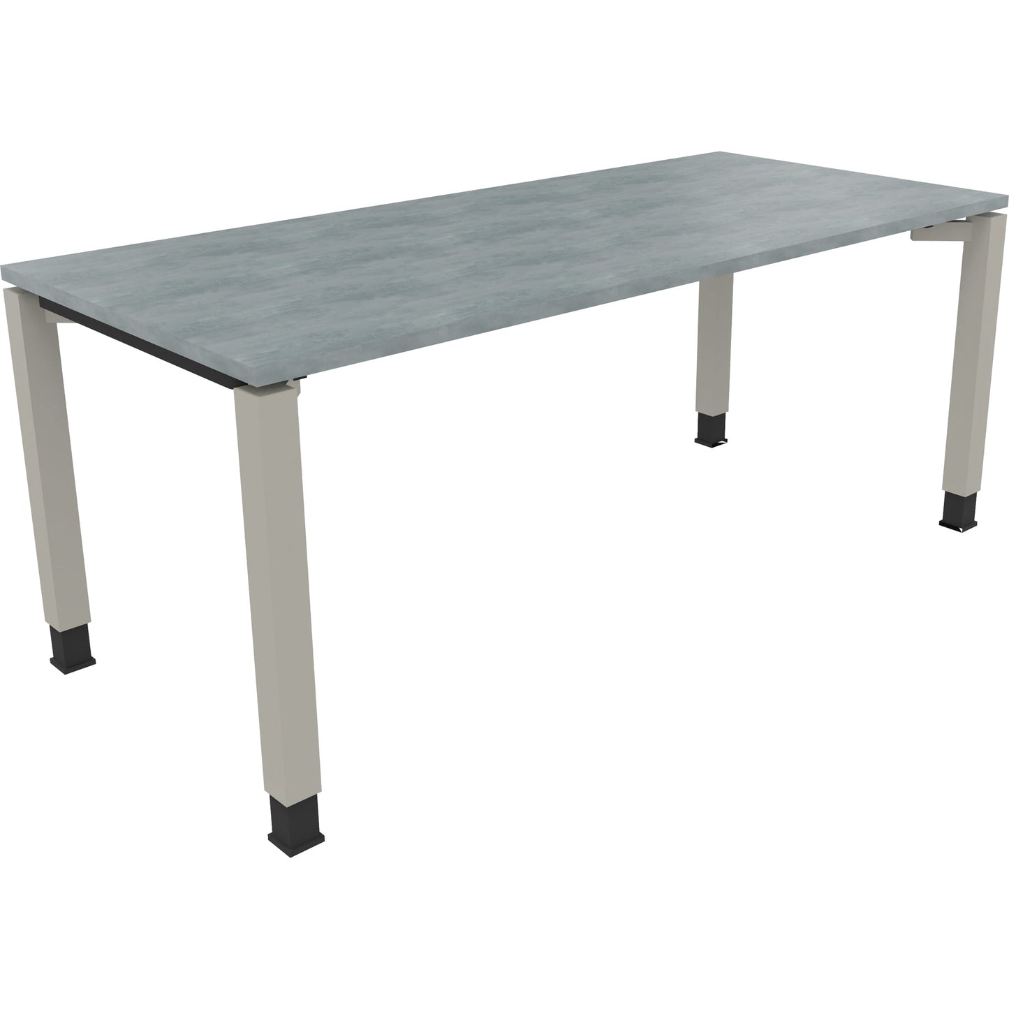 Schreibtisch all in one Maße: 1.800 x 680-820 x 800 mm (B x H x T) Holz beton hell
