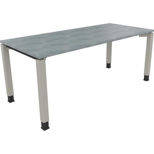 Schreibtisch all in one Maße: 1.800 x 680-820 x 800 mm (B x H x T) Holz beton hell