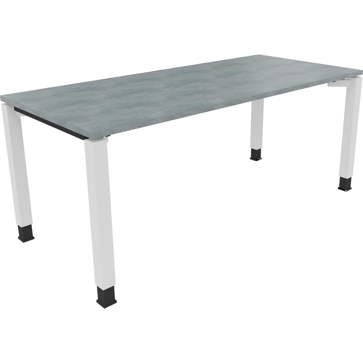 Schreibtisch all in one Maße: 1.800 x 680-820 x 800 mm (B x H x T) Holz beton hell