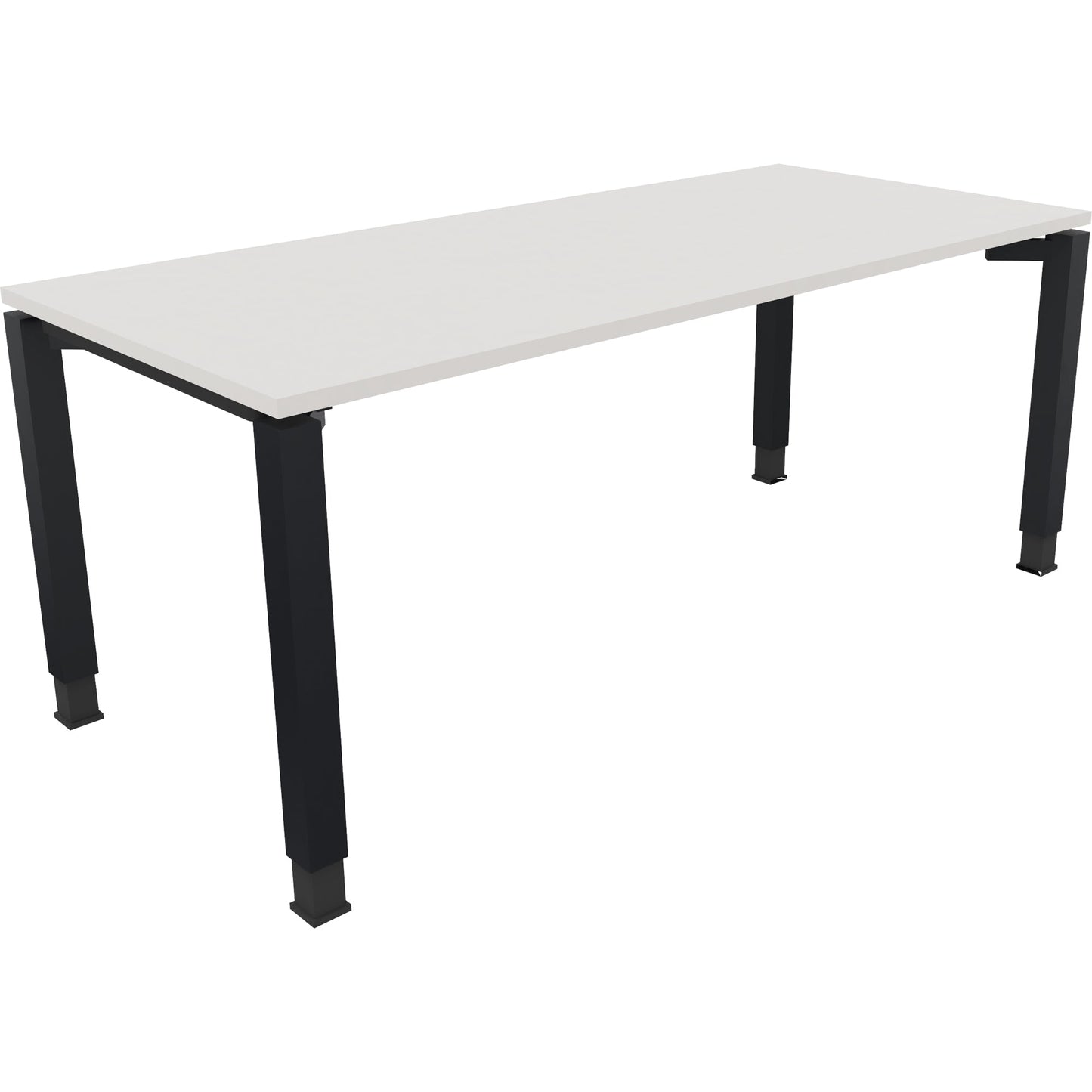 Schreibtisch all in one Maße: 1.800 x 680-820 x 800 mm (B x H x T) Holz diamantweiß