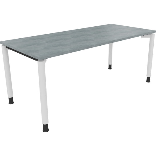 Schreibtisch all in one Maße: 1.800 x 680-820 x 800 mm (B x H x T) Holz beton hell