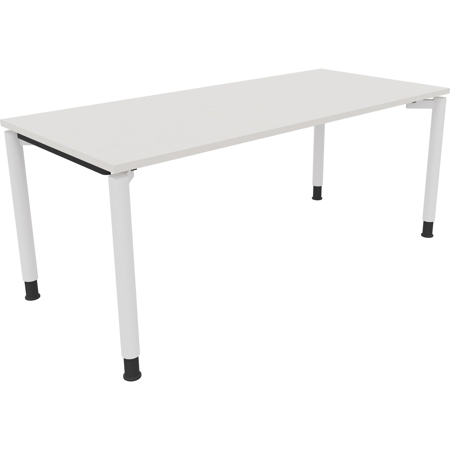 Schreibtisch all in one Maße: 1.800 x 680-820 x 800 mm (B x H x T) Holz diamantweiß