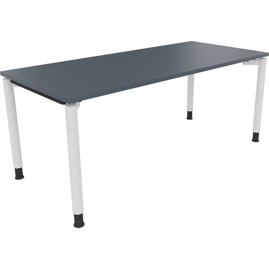 Schreibtisch all in one Maße: 1.800 x 680-820 x 800 mm (B x H x T) Holz lavagrau
