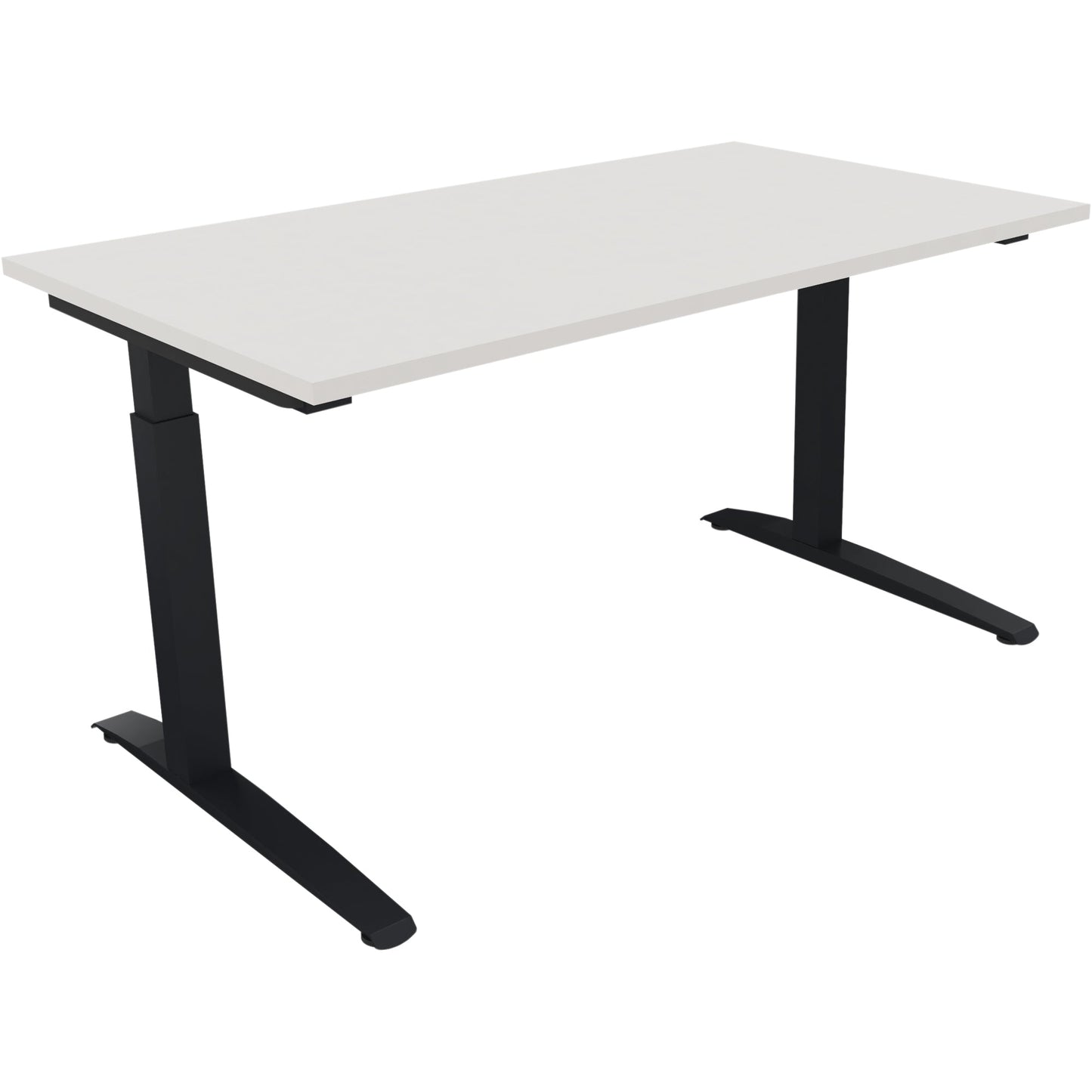 Schreibtisch all in one Maße: 1.400 x 650-850 x 800 mm (B x H x T) Holz diamantweiß
