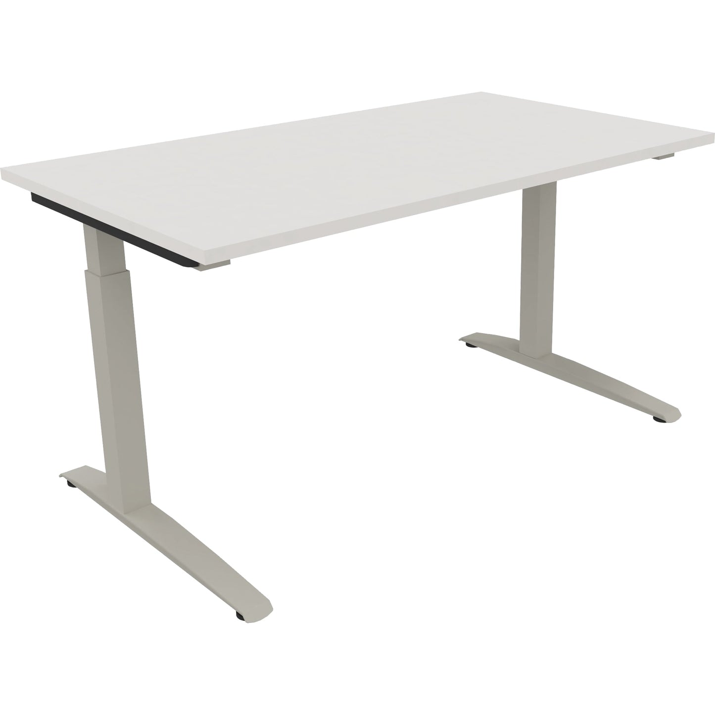 Schreibtisch all in one Maße: 1.400 x 650-850 x 800 mm (B x H x T) Holz diamantweiß