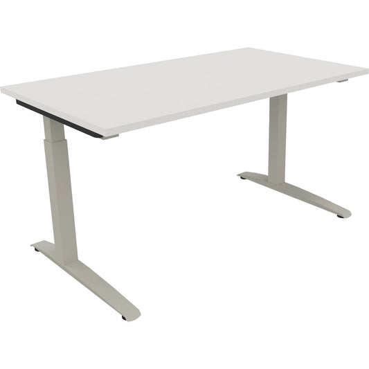 Schreibtisch all in one Maße: 1.400 x 650-850 x 800 mm (B x H x T) Holz diamantweiß