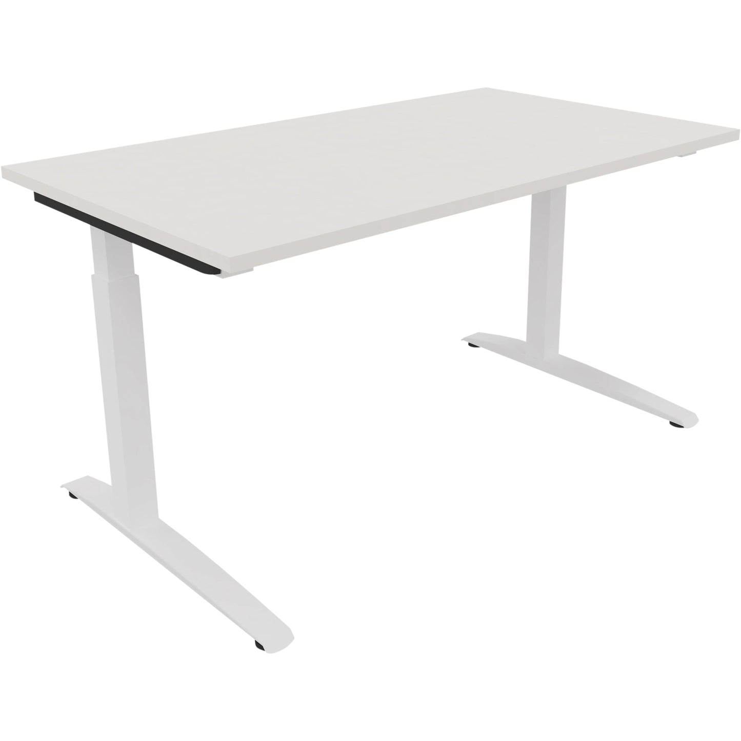 Schreibtisch all in one Maße: 1.400 x 650-850 x 800 mm (B x H x T) Holz diamantweiß