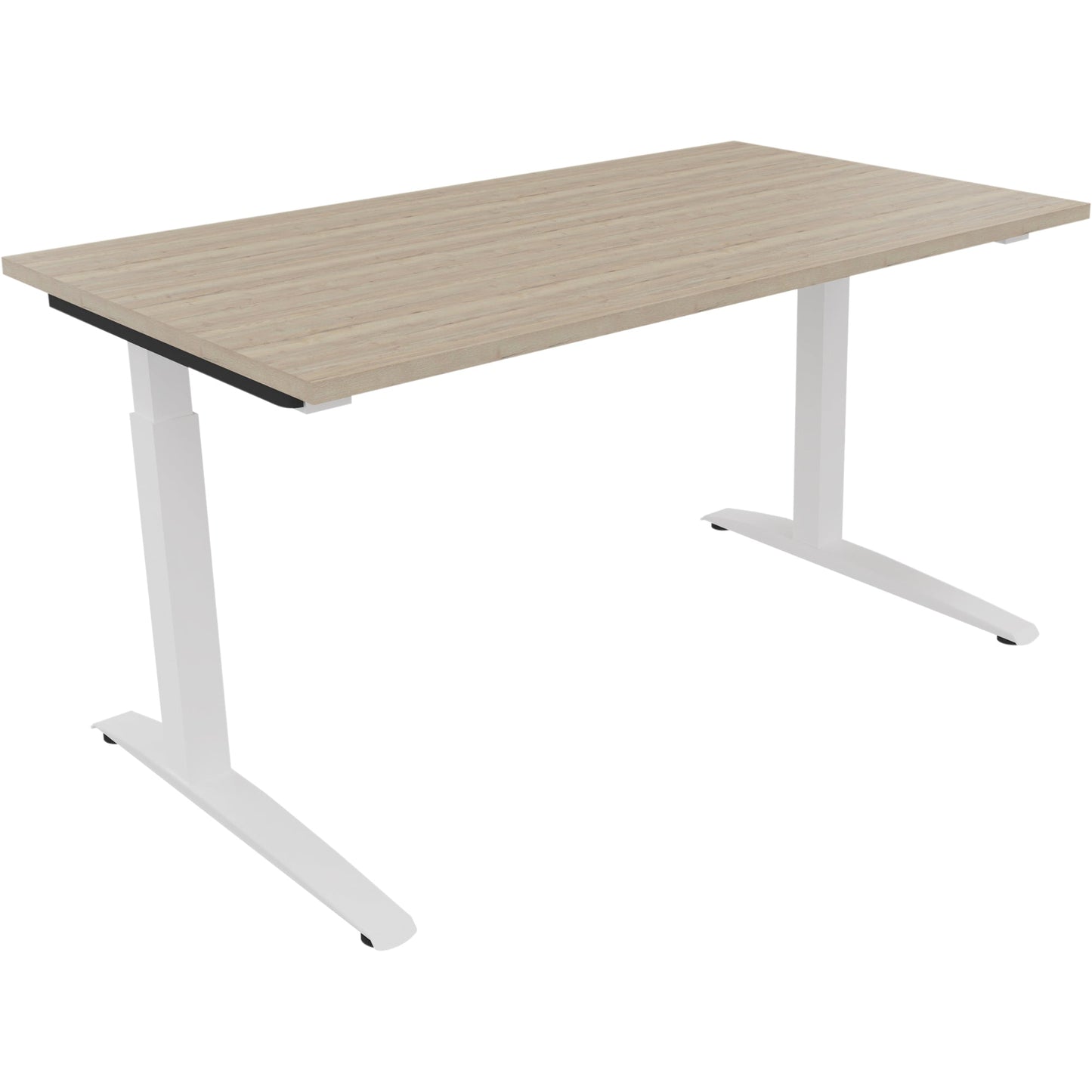 Schreibtisch all in one Maße: 1.400 x 650-850 x 700 mm (B x H x T) Holz eiche natur