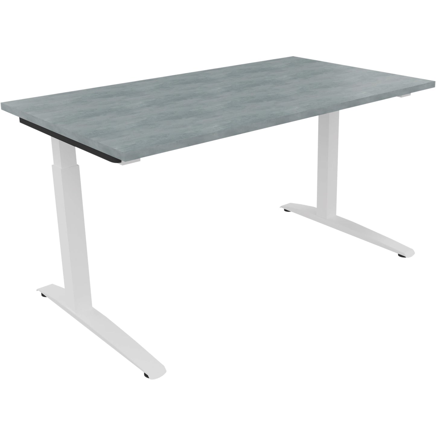 Schreibtisch all in one Maße: 1.400 x 650-850 x 700 mm (B x H x T) Holz beton hell