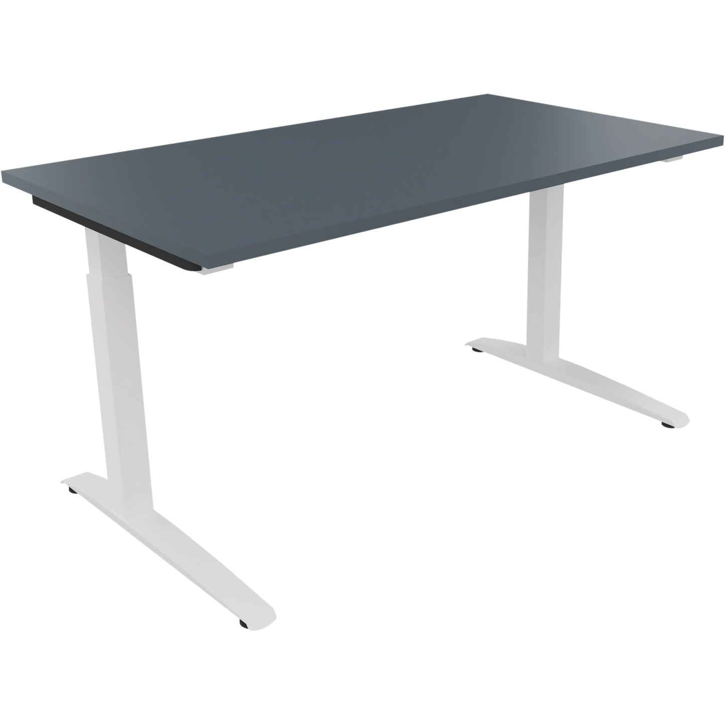 Schreibtisch all in one Maße: 1.400 x 650-850 x 700 mm (B x H x T) Holz lavagrau