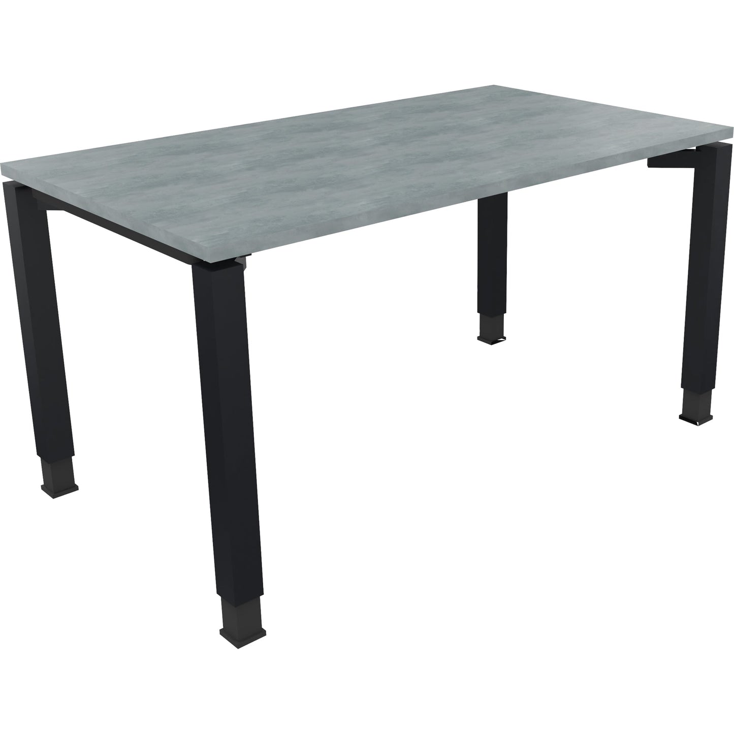 Schreibtisch all in one Maße: 1.400 x 680-820 x 800 mm (B x H x T) Holz beton hell