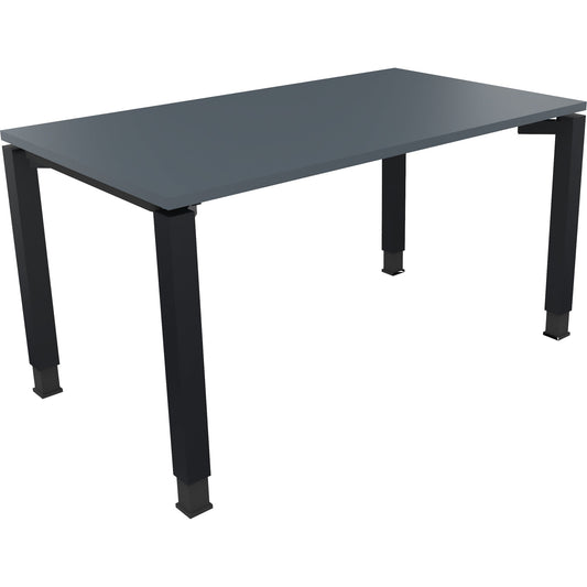 Schreibtisch all in one Maße: 1.400 x 680-820 x 800 mm (B x H x T) Holz lavagrau