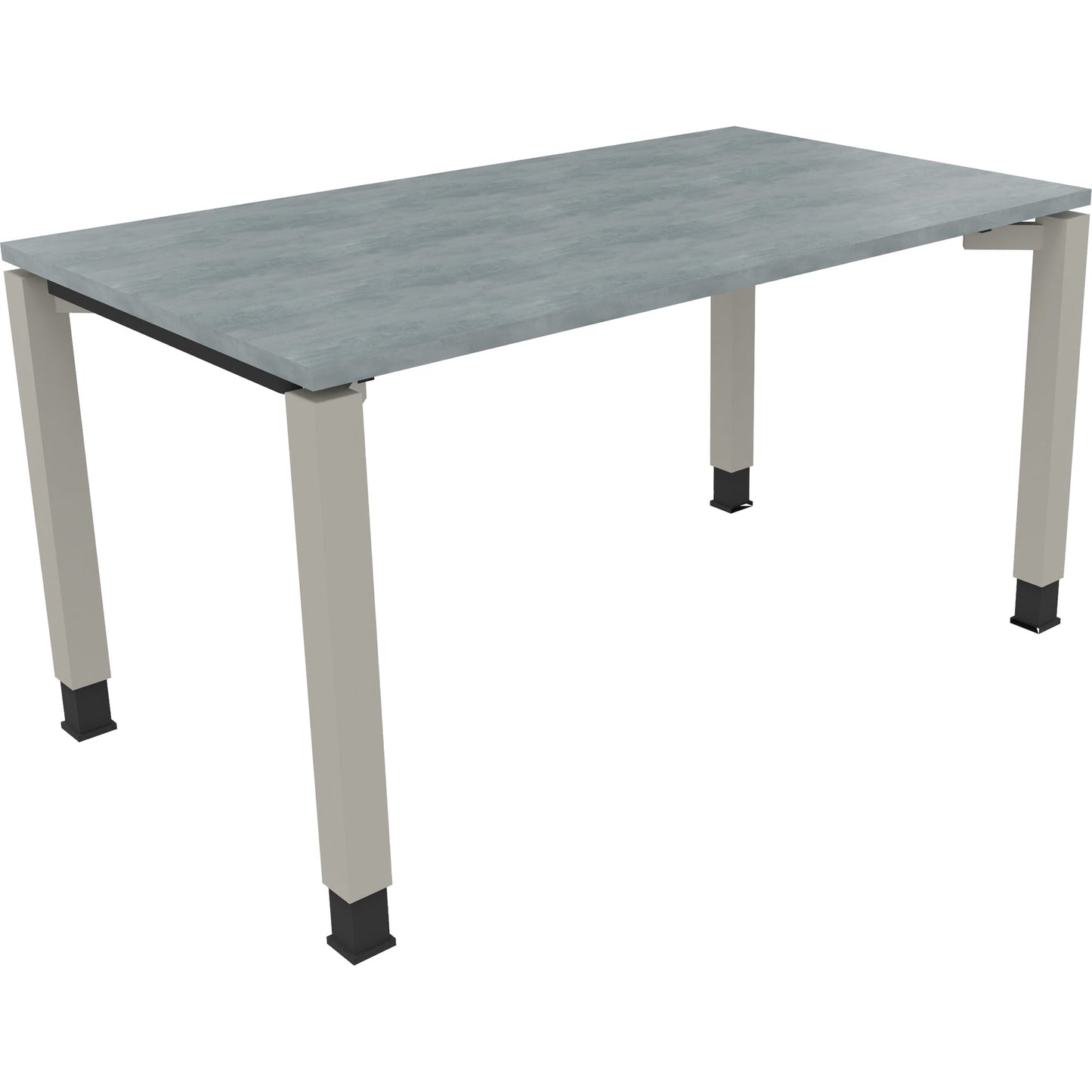 Schreibtisch all in one Maße: 1.400 x 680-820 x 800 mm (B x H x T) Holz beton hell