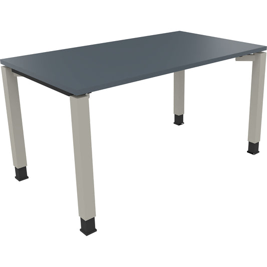 Schreibtisch all in one Maße: 1.400 x 680-820 x 800 mm (B x H x T) Holz Lavagrau