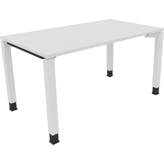 Schreibtisch all in one Maße: 1.400 x 680-820 x 800 mm (B x H x T) Holz diamantweiß