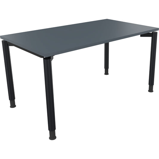 Schreibtisch all in one Maße: 1.400 x 680-820 x 800 mm (B x H x T) Holz lavagrau