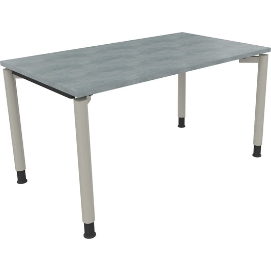 Schreibtisch all in one Maße: 1.400 x 680-820 x 800 mm (B x H x T) Holz beton hell