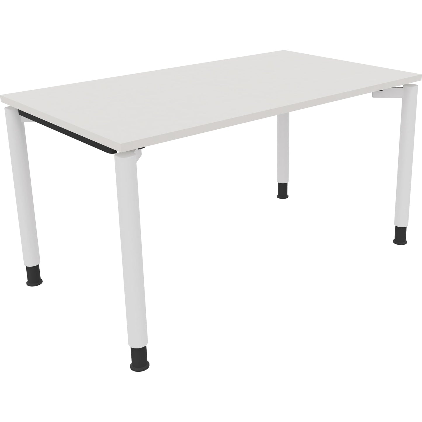 Schreibtisch all in one Maße: 1.400 x 680-820 x 800 mm (B x H x T) Holz diamantweiß