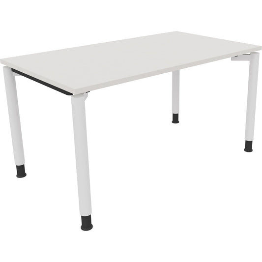 Schreibtisch all in one Maße: 1.400 x 680-820 x 800 mm (B x H x T) Holz diamantweiß