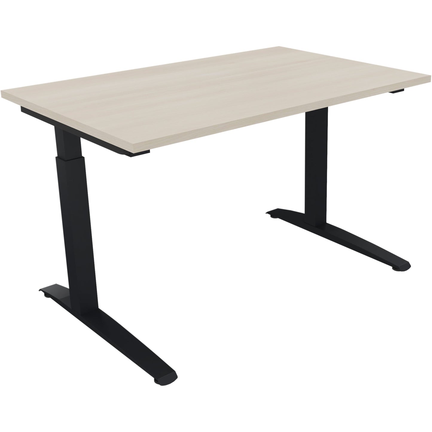 Schreibtisch all in one Maße: 1.200 x 650-850 x 800 mm (B x H x T) Holz akazie hell