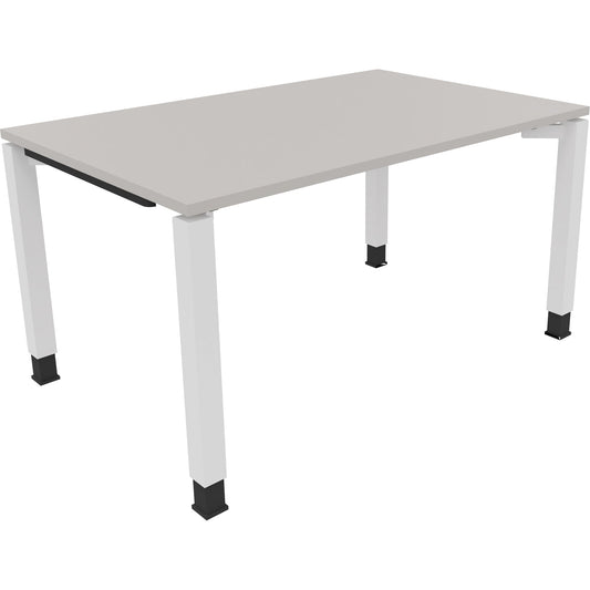 Schreibtisch all in one Maße: 1.400 x 680-820 x 900 mm (B x H x T) Holz lichtgrau