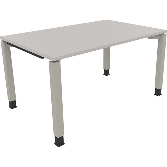 Schreibtisch all in one Maße: 1.400 x 680-820 x 900 mm (B x H x T) Holz lichtgrau