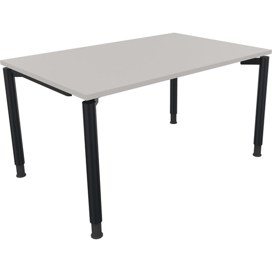 Schreibtisch all in one Maße: 1.400 x 680-820 x 900 mm (B x H x T) Holz lichtgrau