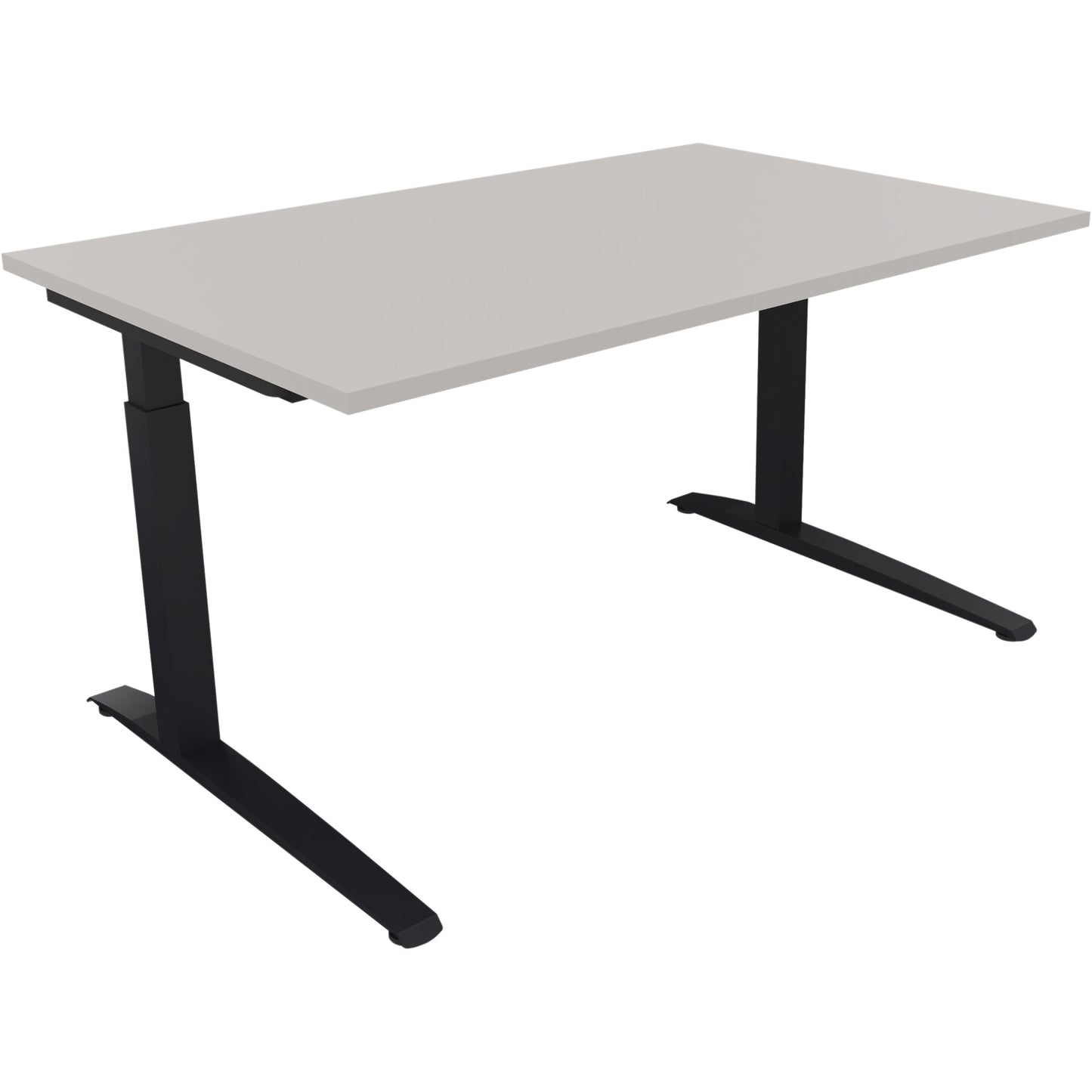 Schreibtisch all in one Maße: 1.400 x 650-850 x 900 mm (B x H x T) Holz lichtgrau