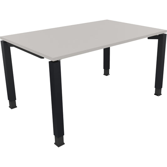 Schreibtisch all in one Maße: 1.400 x 680-820 x 900 mm (B x H x T) Holz lichtgrau