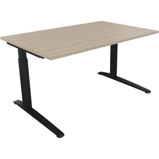 Schreibtisch all in one Maße: 1.400 x 650-850 x 900 mm (B x H x T) Holz eiche natur