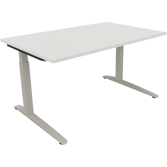Schreibtisch all in one Maße: 1.400 x 650-850 x 900 mm (B x H x T) Holz diamant weiß